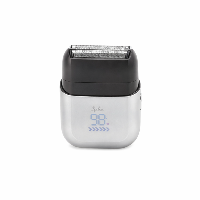 JATA SHAVER TRAVEL COMPACT RECHARGABLE UP TO 90MIN LCD 100-240V SILVER JBMA1443