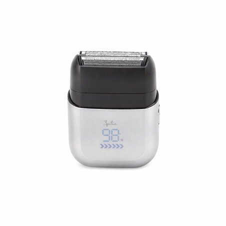 JATA SHAVER TRAVEL COMPACT RECHARGABLE UP TO 90MIN LCD 100-240V SILVER JBMA1443