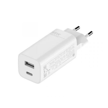 XIAOMI MI CHARGER 65W GAN (TYPE A + TYPE C) WHITE + CABLE USB-C TO USB-C BHR5515GL
