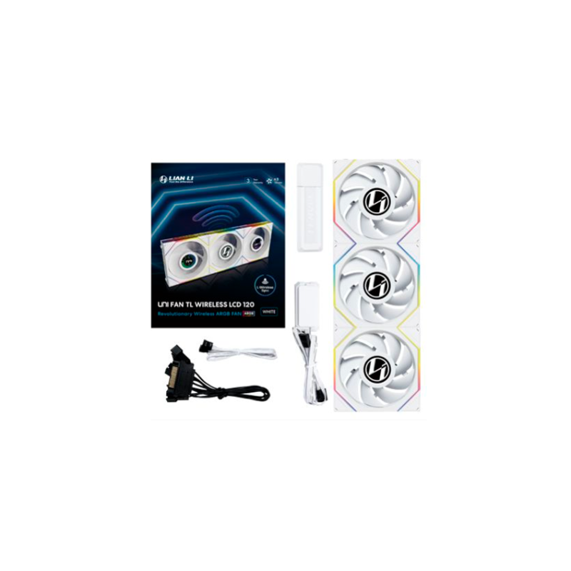 VENTILADOR 120X120 LIAN LI UNIFAN TL-LCD WIRELESS WHITE