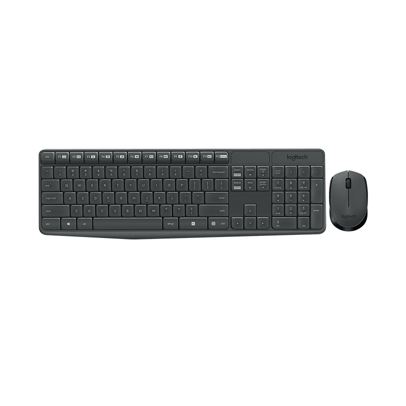 TECLADO+RATON LOGITECH MK235 WIRELESS NEGRO