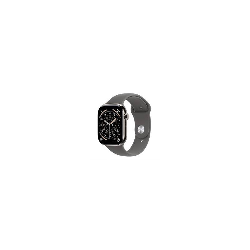 APPLE WATCH SERIES 11 GPS + CELLULAR 46MM NATURAL TITANIUM CASE WITH STONE GREY SPORT BAND M/L