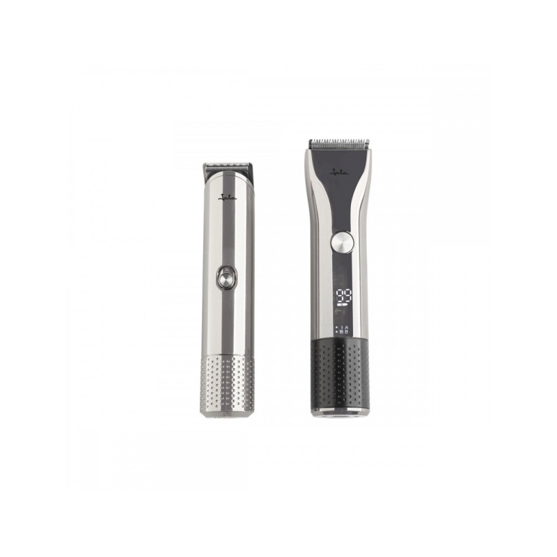 JATA HAIR CLIPPER AND LINE SHAPPER KIT 2PCS RECHARGABLE. SILVER-BLACK. JBSE2102