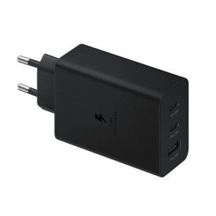 SAMSUNG POWER WALL CHARGER 65W TRIPLE 2XUSB-C + 1XUSB BLACK EP-T6530NBEGEU
