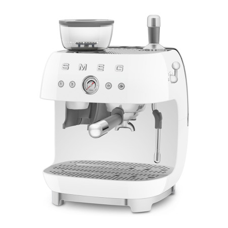 SMEG ESPRESSO MACHINE 50STYLE WITH INTEGRATED GRINDER WHITE EGF03WHEU