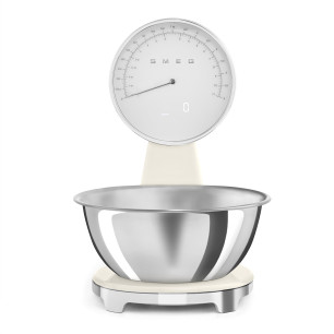 SMEG ANALOG AND DIGITAL KITCHEN SCALE CREAM KSF01CRWW