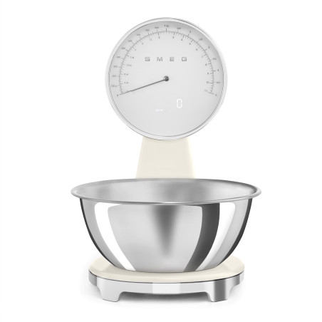 SMEG ANALOG AND DIGITAL KITCHEN SCALE CREAM KSF01CRWW