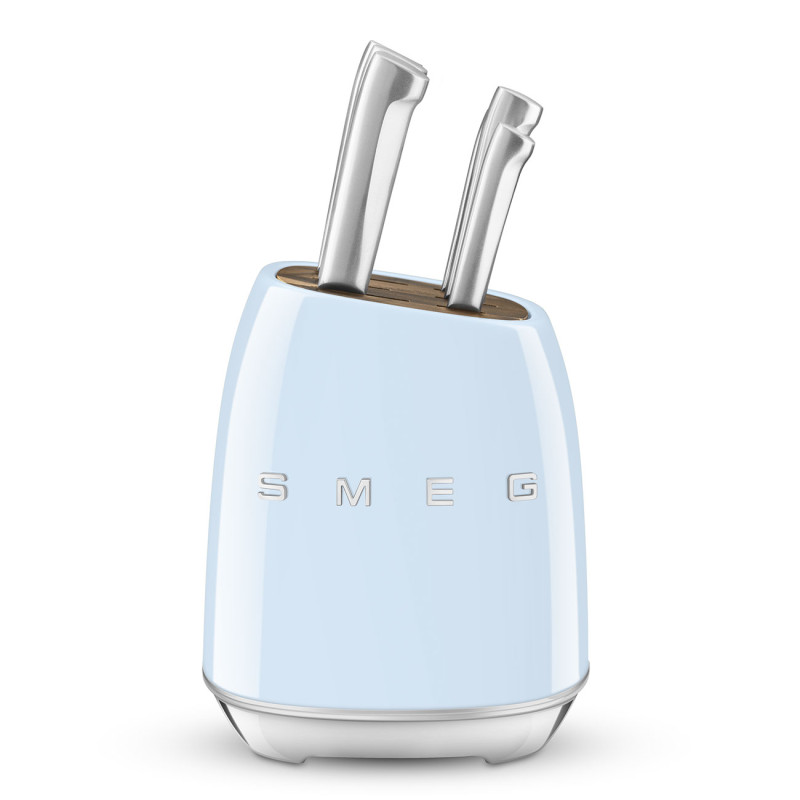 SMEG KNIFE BLOCK 50s STYLE PASTEL BLUE KBSF02PB