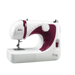 JATA SEWING MACHINE DOUBLE NEEDLE ELECTRONIC PEDAL PORTABLE 70W WHITE-RED MC695
