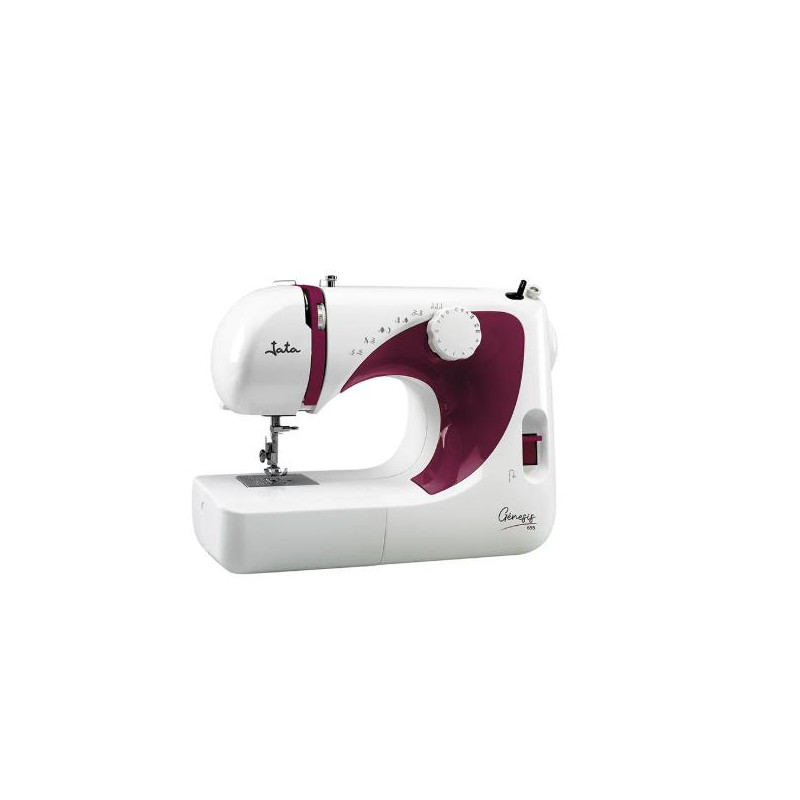 JATA SEWING MACHINE DOUBLE NEEDLE ELECTRONIC PEDAL PORTABLE 70W WHITE-RED MC695