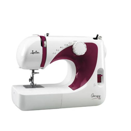 JATA SEWING MACHINE DOUBLE NEEDLE ELECTRONIC PEDAL PORTABLE 70W WHITE-RED MC695