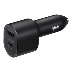 SAMSUNG POWER CAR CHARGER DUAL FAST USB-C 45W + USB 15W BLACK EP-L5300XB