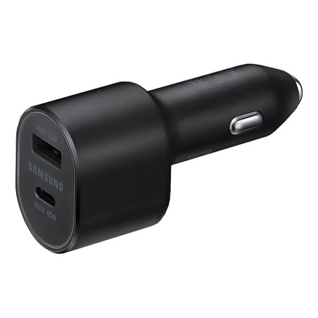 SAMSUNG POWER CAR CHARGER DUAL FAST USB-C 45W + USB 15W BLACK EP-L5300XB
