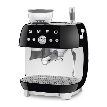 SMEG ESPRESSO MACHINE 50STYLE WITH INTEGRATED GRINDER BLACK EGF03BLEU