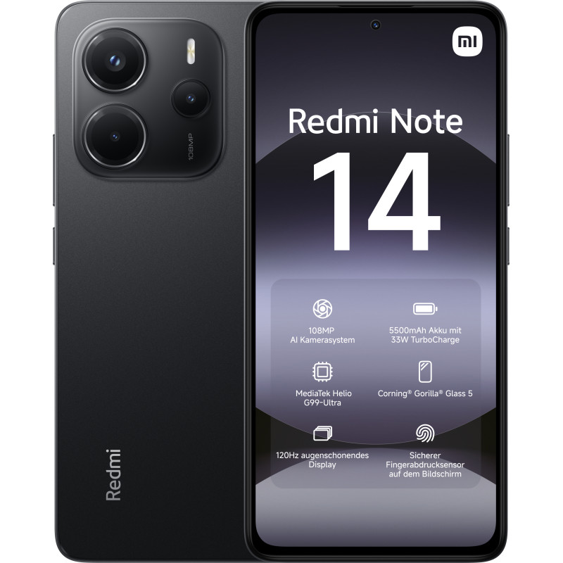 SM XIAOMI REDMI NOTE 14 4G BLACK 6,67 6+128GB EU MIDNIGHTBLACK NFC