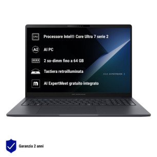 NB AI PC ASUS B3605CCA-MB0062X 16"WUXGA AG ULTRA5-225H 16DDR5 512SSD W11PRO 2Y CAM WIFI BT FP RI 4USB HDMI RJ45 TPM