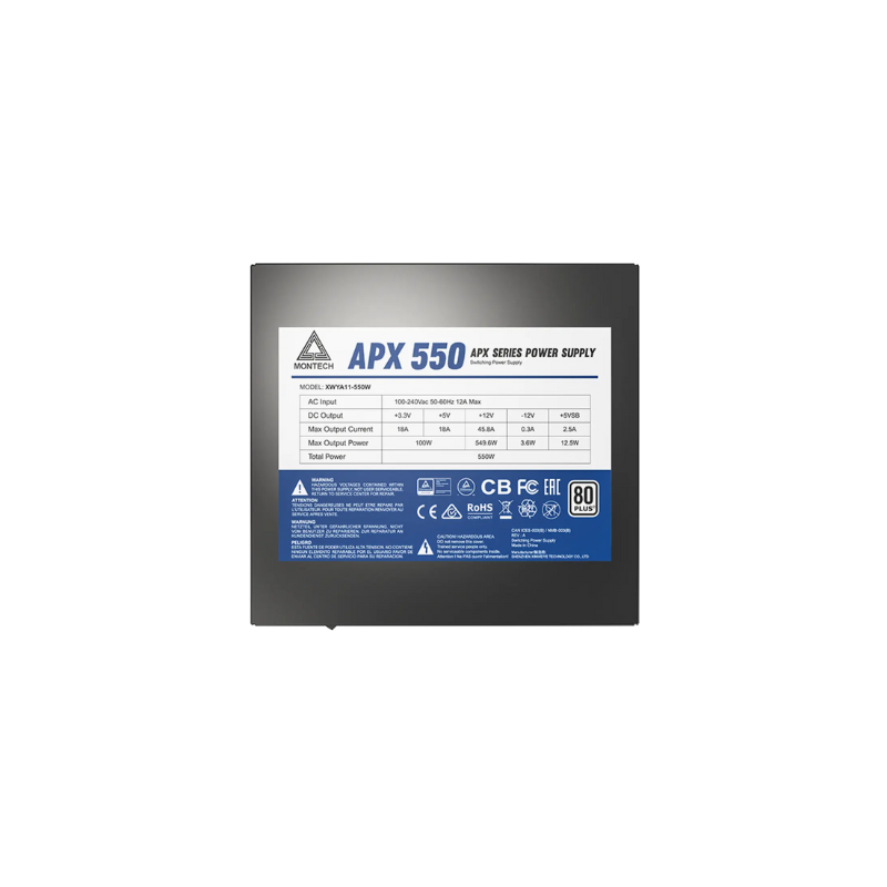 FUENTE DE ALIMENTACION ATX MONTECH APX550