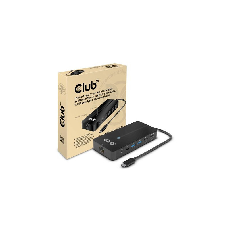 HUB USB 3.2 GEN1 CLUB3D  TIPO-C 7 EN 1