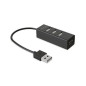 HUB 4 PUERTOS 2.0 MEDIARANGE MRCS502 BLACK