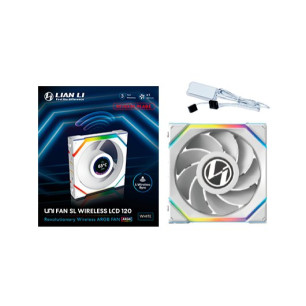 VENT 120X120 LIAN LI UNIFAN SL WIRELESS LCD RV WH