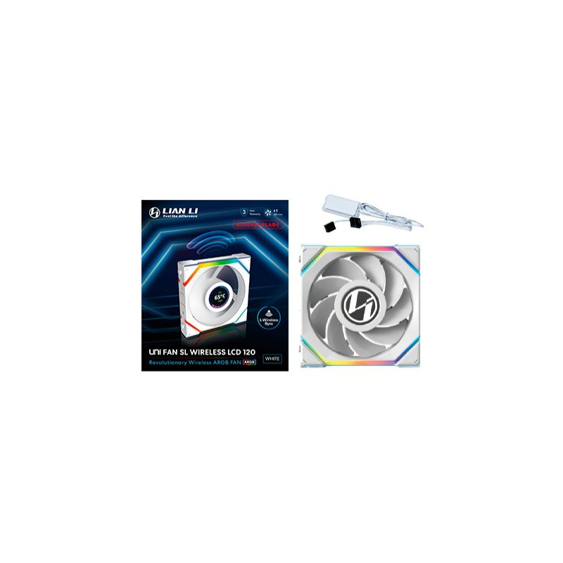 VENT 120X120 LIAN LI UNIFAN SL WIRELESS LCD RV WH