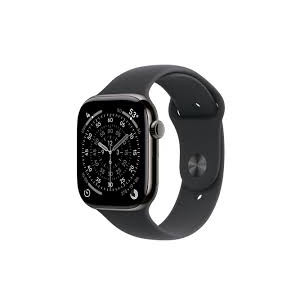 APPLE WATCH SERIES 11 GPS + CELLULAR 46MM SLATE TITANIUM CASE WITH BLACK SPORT BAND M/L MFD24W
