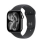 APPLE WATCH SERIES 11 GPS + CELLULAR 46MM SPACE GREY ALUMINIUN CASE WITH BLACK SPORT BAND S/M M