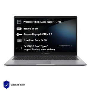 NB ASUS PM1503CDA-S70230 15.6"FHD AG RYZEN5-150 8DDR5 512SSD FREEDOS 2Y CAMSHUTTER WIFI BT FP 4USB HDMI RJ45 TPM