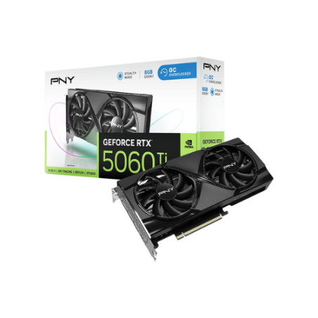 TARJETA GRÁFICA PNY RTX 5060TI OVERCLOCKED DUAL FAN 8GB