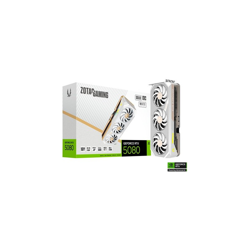 TARJETA GRÁFICA ZOTAC RTX 5080 SOLID OC WHITE 16GB