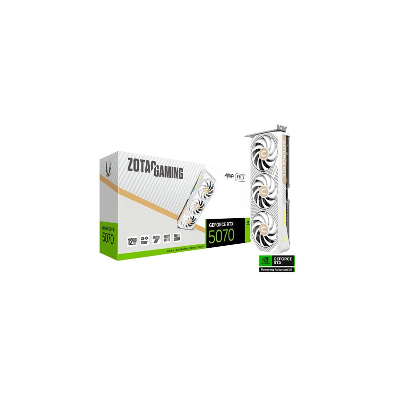 TARJETA GRÁFICA ZOTAC RTX 5070 AMP 12GB GDDR7 WHITE