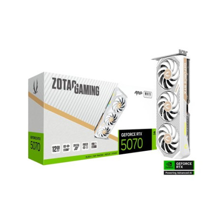 TARJETA GRÁFICA ZOTAC RTX 5070 AMP 12GB GDDR7 WHITE