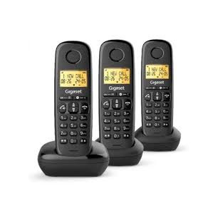 GIGASET WIRELESS PHONE BASIC 100 TRIO BLACK  (L36852-H3206-D211)