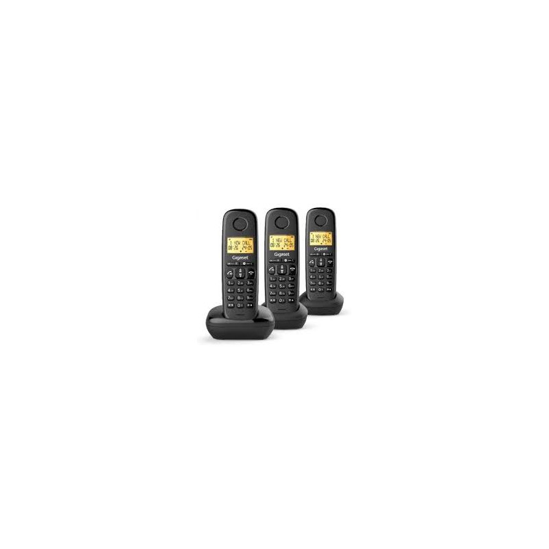 GIGASET WIRELESS PHONE BASIC 100 TRIO BLACK  (L36852-H3206-D211)