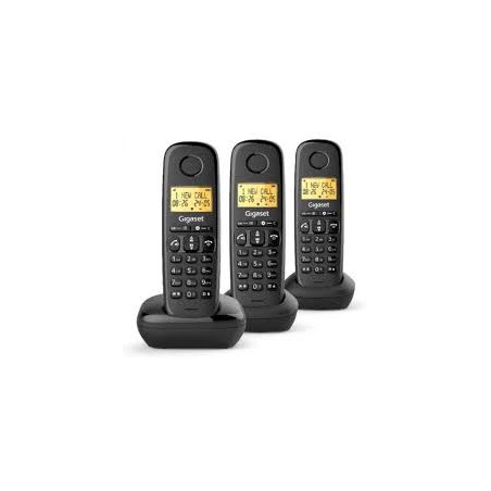 GIGASET WIRELESS PHONE BASIC 100 TRIO BLACK  (L36852-H3206-D211)