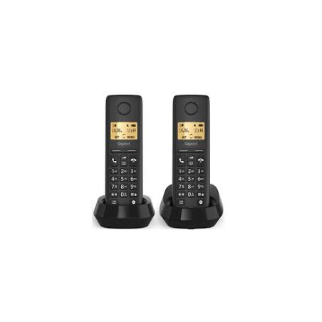 GIGASET WIRELESS PHONE BASIC 100 DUO BLACK (L36852-H3206-D201)