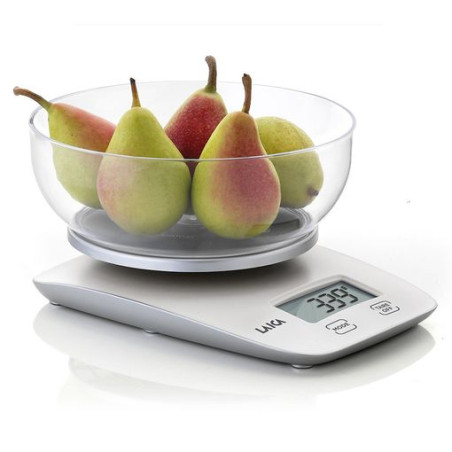 LAICA KITCHEN SCALE DIGITAL LARGE CAPACITY BOWL 5KG MAX WHITE-SILVER KS1060