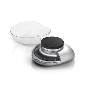 LAICA KITCHEN SCALE MECHANICAL ITALIAN DESIGN LARGE BOWL CHROME 3KG MAX LC7107