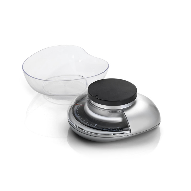 LAICA KITCHEN SCALE MECHANICAL ITALIAN DESIGN LARGE BOWL CHROME 3KG MAX LC7107