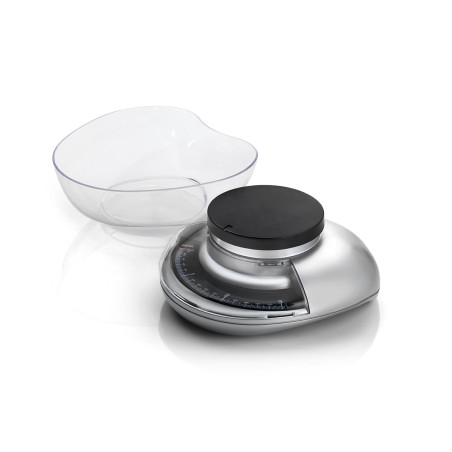 LAICA KITCHEN SCALE MECHANICAL ITALIAN DESIGN LARGE BOWL CHROME 3KG MAX LC7107