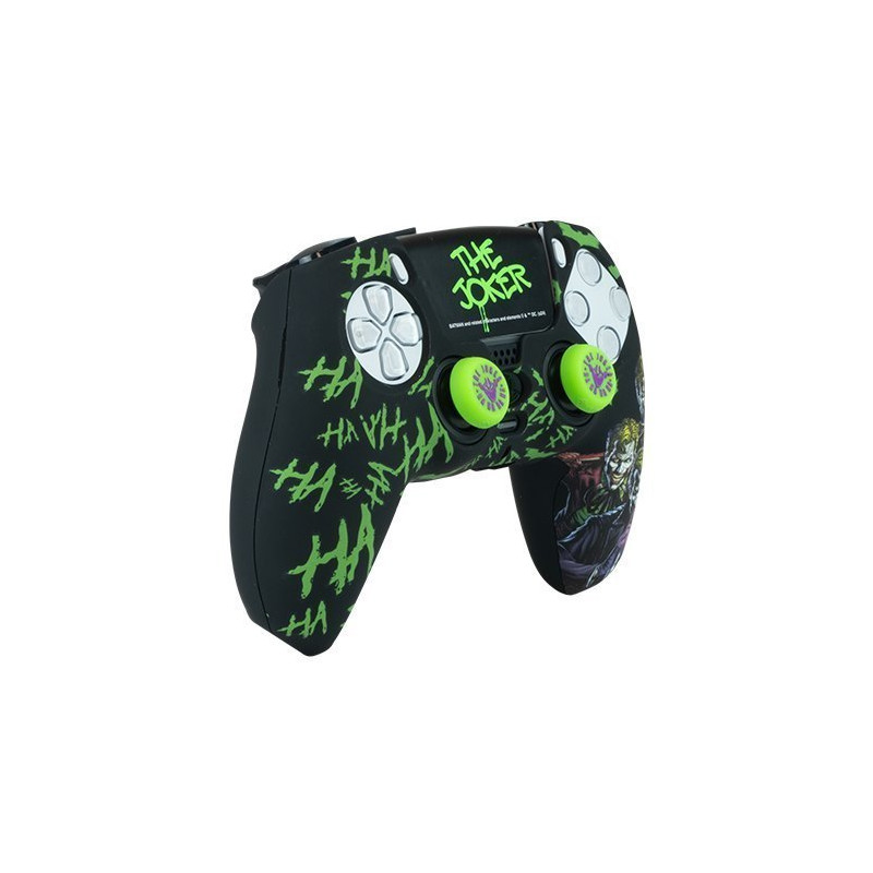 KIT FUNDA+GRIPS+STICKER MANDO PS5 BLADE  DC JOKER