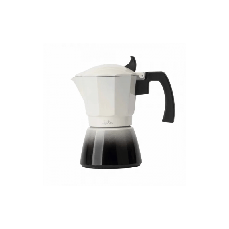 JATA ITALIAN COFFEE MAKER BISTREA INDUCTION ALUMINIUM BODY 3CUPS WHITE-BLACK HCAF2403