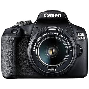CANON EOS 2000D +EF-S 18-55MM F3.5-5.6 III CAMERA REFLEX BLACK