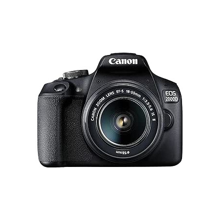 CANON EOS 2000D +EF-S 18-55MM F3.5-5.6 III CAMERA REFLEX BLACK
