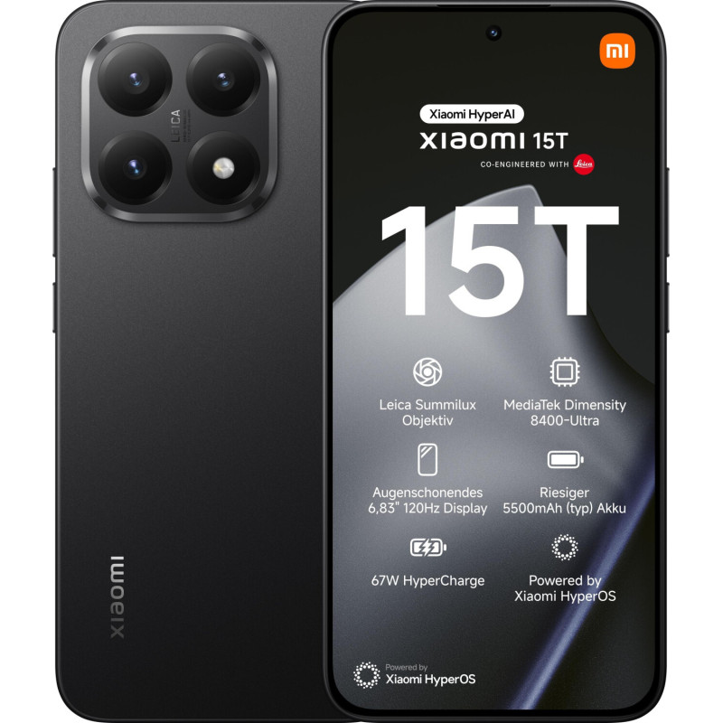 Xiaomi 15T PRO 12+512GB 6.83" 5G Black DS EU