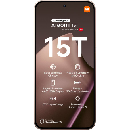 Xiaomi 15T 12+256GB 6.83" 5G Rose Gold DS ITA