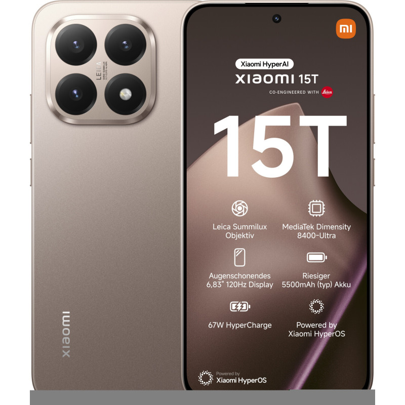 Xiaomi 15T 12+256GB 6.83" 5G Rose Gold DS ITA