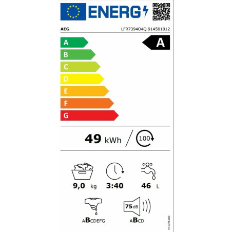 Lavatrice AEG LFR7394O4Q 60 cm 1400 rpm 9 kg