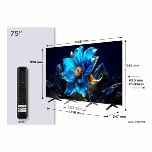 Smart TV TCL 75P7K 75" 4K Ultra HD HDR QLED