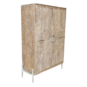 Armadio Home ESPRIT Bianco Legno di mango 85 x 38 x 134 cm